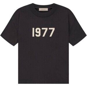 Fear of God Essentials 1977 Iron Tee Black T-Shirt Sizes M Free Shipping Include